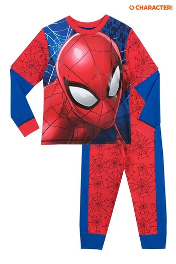 Character Red Marvel Spiderman Long Sleeve Pyjamas (P67294) | £19
