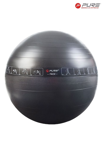 Pure 2 Improve Black Exercise Gym Ball 75cm (P67745) | £29
