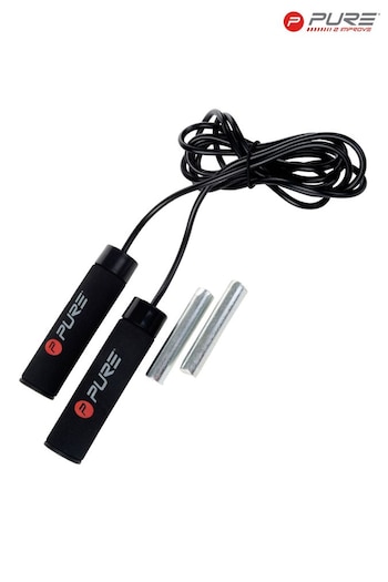 Pure 2 Improve Black Weighted Jump Rope (P67818) | £20