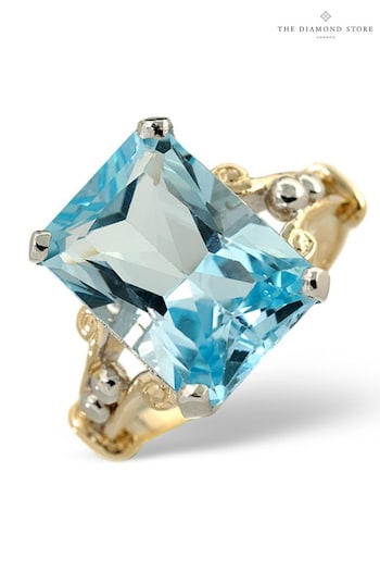 The Diamond Store Blue Blue Topaz 9.35CT 9K Yellow Gold Ring (P67847) | £349