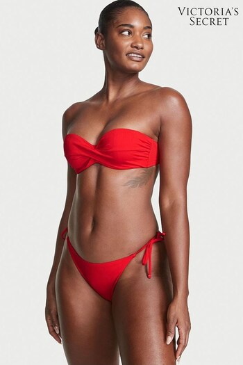 Victoria's Secret Flame Rib Red Strapless Swim Bikini Top (P68460) | £43