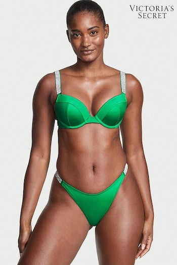 Victoria's Secret Verdant Green Push Up Shine Strap Swim Bikini Top (P68980) | £48