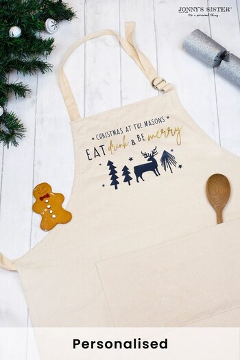 Personalised Christmas Adult Apron by Jonny's Sister (P69067) | £24