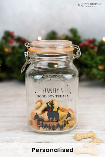 Personalised Woodland Pet Treat Jar by Jonny's Sister (P69069) | £22