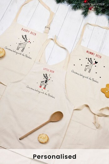 Personalised Dad Christmas Apron by Jonny's Sister (P69072) | £24
