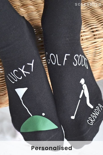 Personalised Golf Scene Men's Socks by Solesmith (P69228) | £14