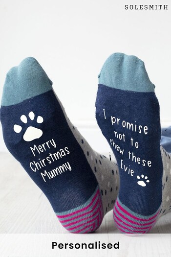 Personalised Christmas Women's Socks from the Dog by Solesmith (P69230) | £14