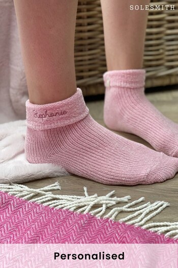 Personalised Embroidered Chenille Socks by Solesmith (P69241) | £16