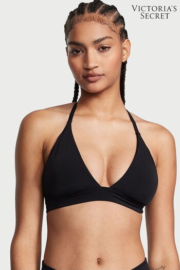 Victoria's Secret Black Halter Swim Bikini Top (P69314) | £29