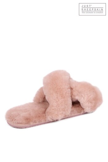 Just Sheepskin Pink Ladies Daisy Sheepskin Slider (P69726) | £45