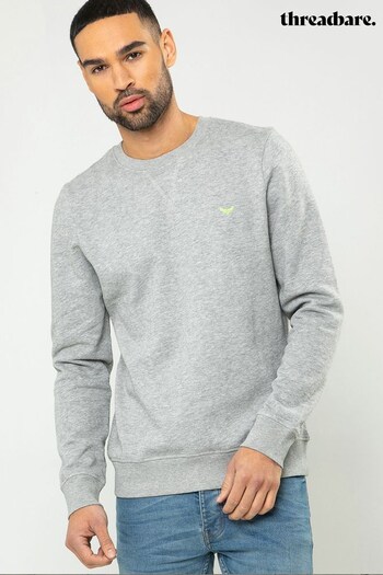 Threadbare Grey Marl Crew Neck Sweatshirt (P70293) | £20