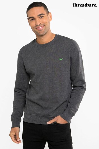 Threadbare Charcoal Marl Crew Neck Sweatshirt (P70294) | £20