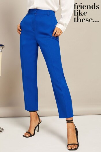 Trending: Denim Skirts Blue Tailored Straight Leg Trousers (P71331) | £27