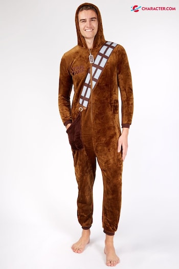 Character Brown Mens Star Wars Chewbacca All in One (P71563) | £38