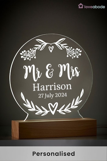 Personalised LED Mr & Mrs Light by Loveabode (P72406) | £22