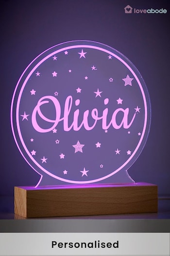 Personalised LED Name and Stars Light by Loveabode (P72407) | £22