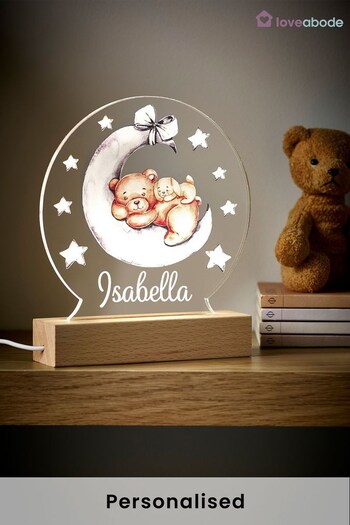 Personalised LED Teddy Light by Loveabode (P72411) | £22