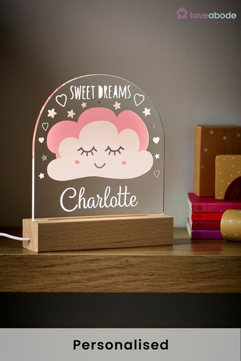 Personalised LED Cloud  Light by Loveabode (P72417) | £22