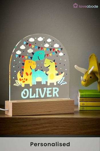 Personalised LED Kids Dino Light by Loveabode (P72467) | £22
