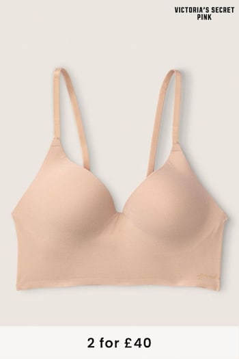 Victoria's Secret PINK Beige Nude Smooth Non Wired Push Up Bralette (P72644) | £26