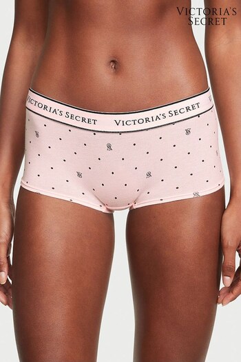 Victoria's Secret Purest Pink Dot Logo Short Logo Knickers (P72968) | £9