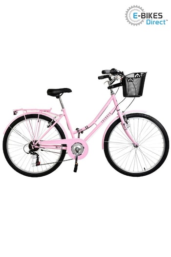 E-Bikes Direct Pink Aurai Trekker Ladies Step Through Bicycle, 26In Wheel (P73319) | £260