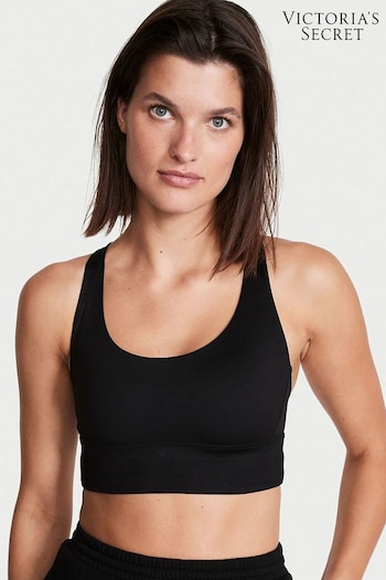 Victoria's Secret Black Low Impact Strappy Back Yoga Sports Bra (P73356) | £39
