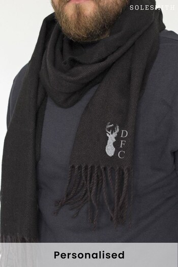 Personalised Embroidered Stag Scarf by Solesmith (P73805) | £30