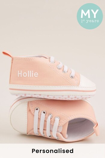 Personalised Pink High Top Trainers  by My 1st Years (P74010) | £15