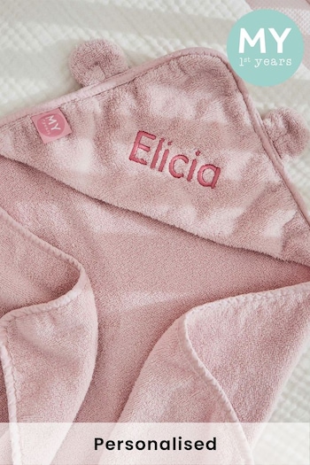 Personalised Small Pink Hooded Towel by My 1st Years (P74017) | £22