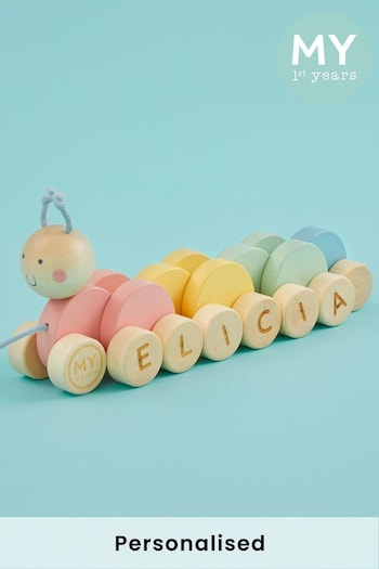 Personalised Colourful Pull Along Caterpillar by My 1st Years (P74021) | £27