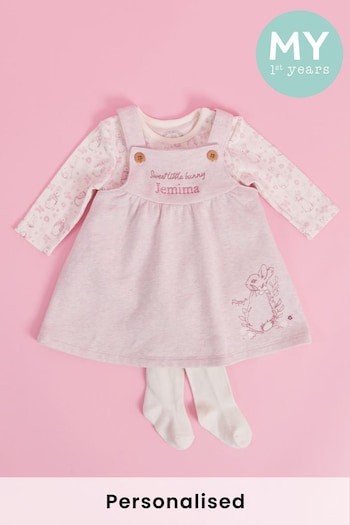 Personalised Flopsy Bunny Baby Outfit Set with Luxury Gift Box by My 1st Years (P74039) | £40