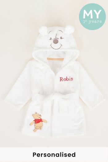 Personalised Winnie The Pooh Fleece Dressing Gown by My 1st Years (P74048) | £36