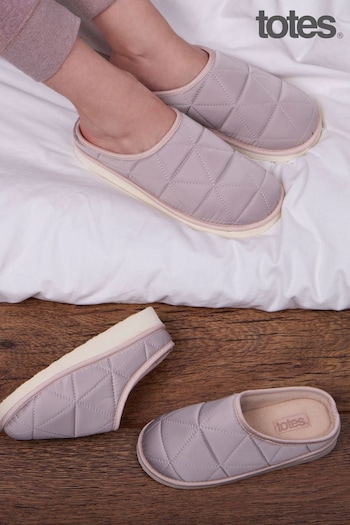 Totes can Pink dot Premium Quilted Mule Slippers Mini Me (P74234) | £16