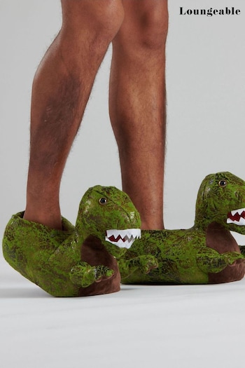 Loungeable Green 3D Novelty Slippers - Mens (P74382) | £24