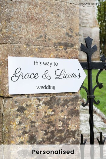 Personalised Wedding Directional Sign by Jonny's Sister (P74568) | £35