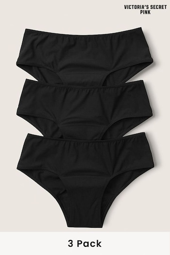 Victoria's Secret PINK Black Hipster Period Pant Knickers 3 Pack (P74820) | £45