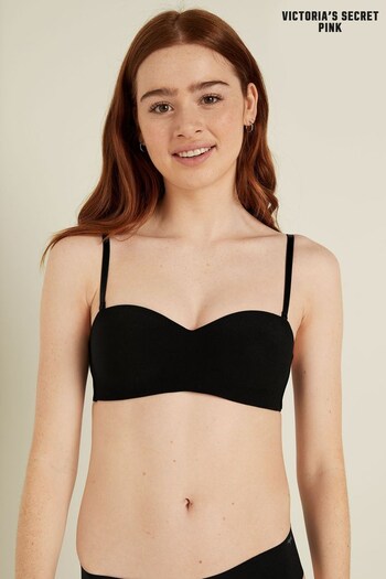 Victoria's Secret PINK Pure Black Smooth Lightly Lined Multiway Strapless Bralette (P74835) | £26