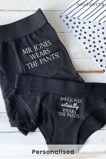 Personalised Who Wears the Pants Women's Underwear by Solesmith (P74882) | £19
