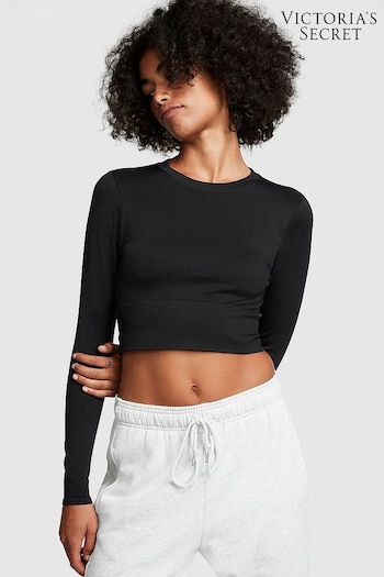 Victoria's Secret Pure Black Active Long Sleeve T-Shirt (P75126) | £36