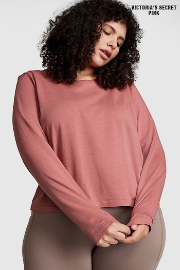 Victoria's Secret PINK Soft Begonia Pink Long Sleeve Dreamer T-Shirt (P75127) | £26