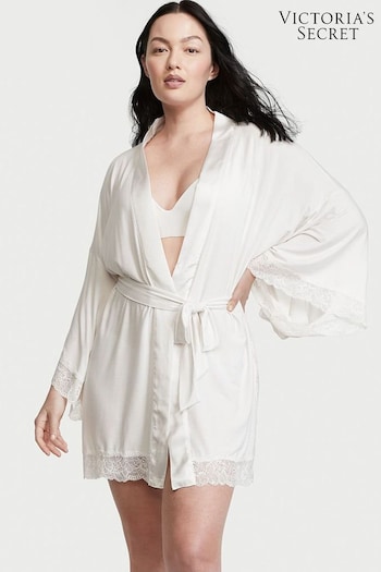 Victoria's Secret Coconut White Modal Lace Robe (P75398) | £55