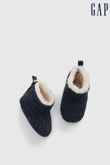 Gap Blue Sherpa-Lined Baby Booties (P75475) | £20