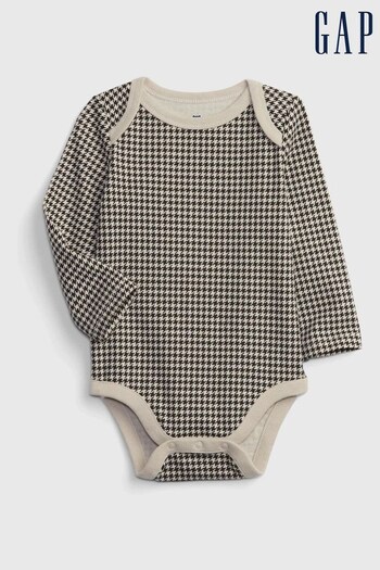 Gap Black & White Graphic Long Sleeve Baby Bodysuit (P75490) | £8