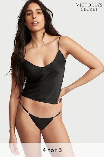 Victoria's Secret Black Smooth Bikini Adjustable String Bikini Knickers (P75864) | £14