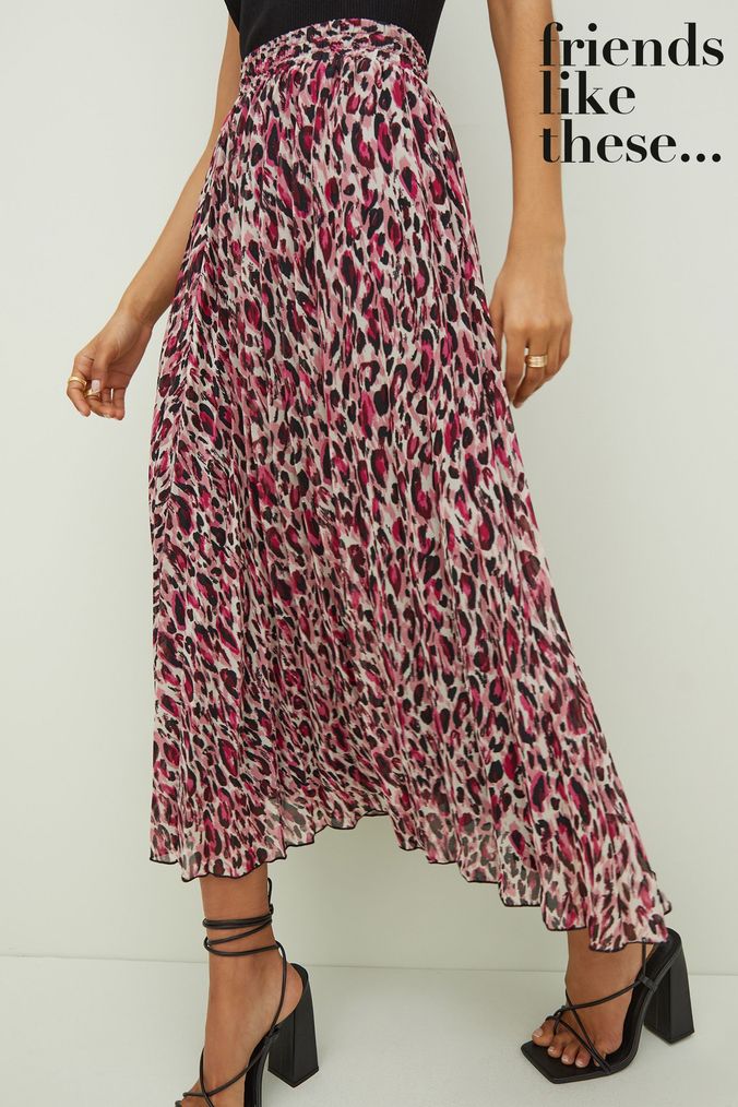 Buy Women s Pink Animal Print Skirts Online Next UK