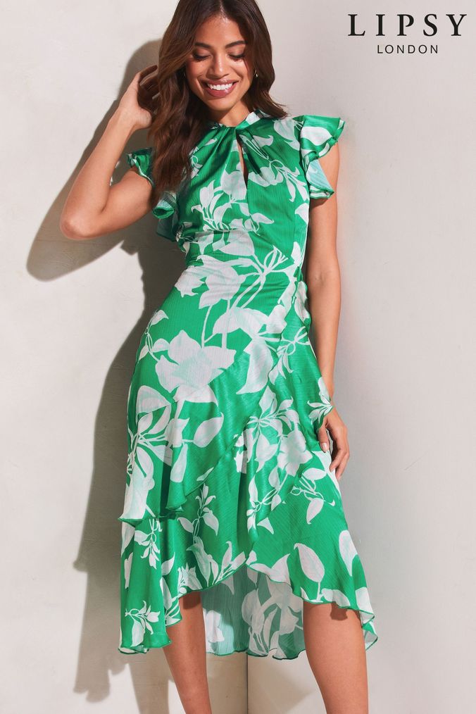 Buy Women s Lipsy Midi Ruffle Floral Dresses Online Next UK