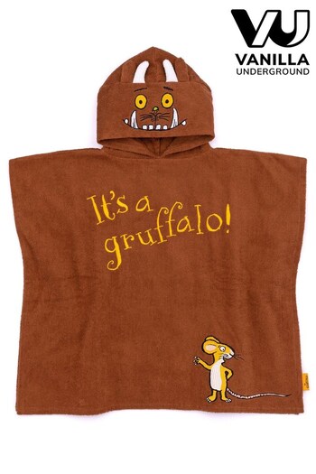 Vanilla Underground Brown Gruffalo Character Towel Poncho - Kids (P76727) | £20