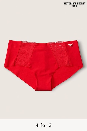 Victoria's Secret PINK Pepper Red Hipster Lace Detail No Show Knickers (P77441) | £9