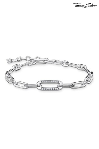 Thomas Sabo White Silver Links Bracelet (P77770) | £198